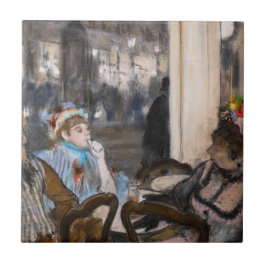 Edgar Degas - Frauen im Café Terrasse im Abend Fliese