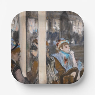 Edgar Degas - Frauen im Café Terrasse im Abend Pappteller