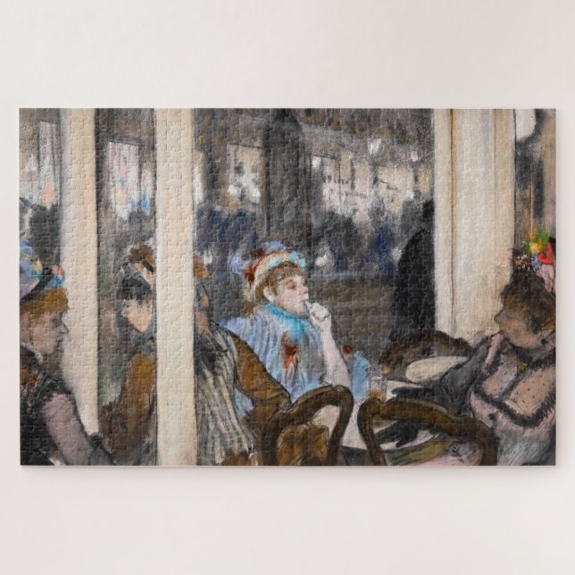 Edgar Degas - Frauen im Café Terrasse im Abend Puzzle (Horizontal)