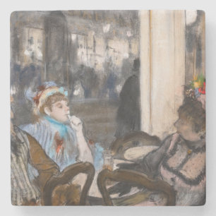 Edgar Degas - Frauen im Café Terrasse im Abend Steinuntersetzer