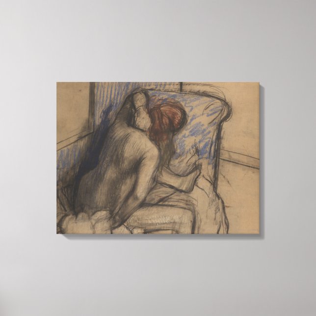 Edgar Degas | Frauen trocken ihr Haar Leinwanddruck (Vorderseite)