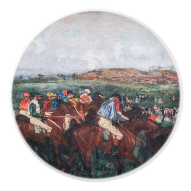 Edgar Degas - Gentlemen Race Keramikknauf (Vorderseite)