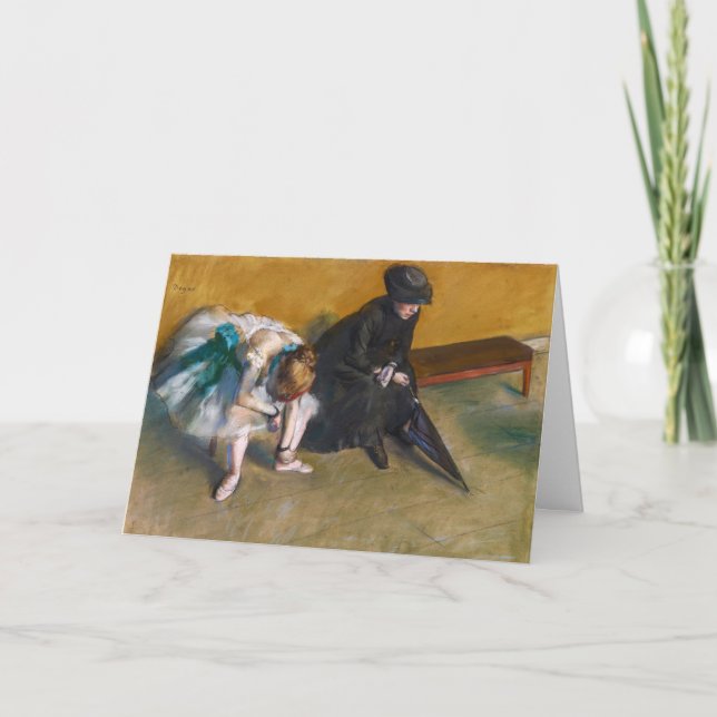 Edgar Degas - Gewartet Karte (Vorderseite)