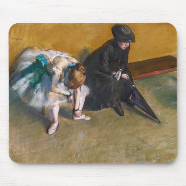 Edgar Degas - Gewartet Mousepad (Vorne)