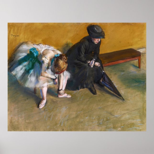 Edgar Degas - Gewartet Poster (Vorne)
