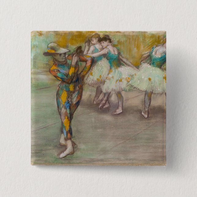 Edgar Degas - Harlekin-Tanz Button (Vorderseite)