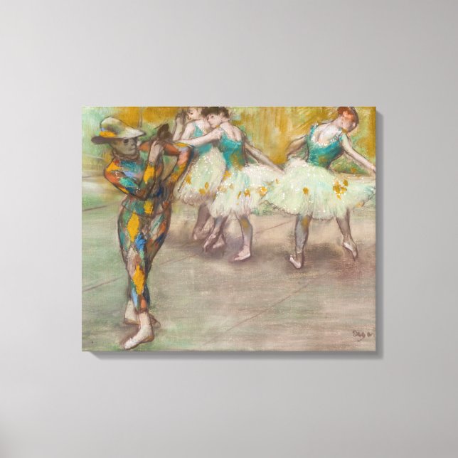 Edgar Degas - Harlequin Dance Leinwanddruck (Vorderseite)