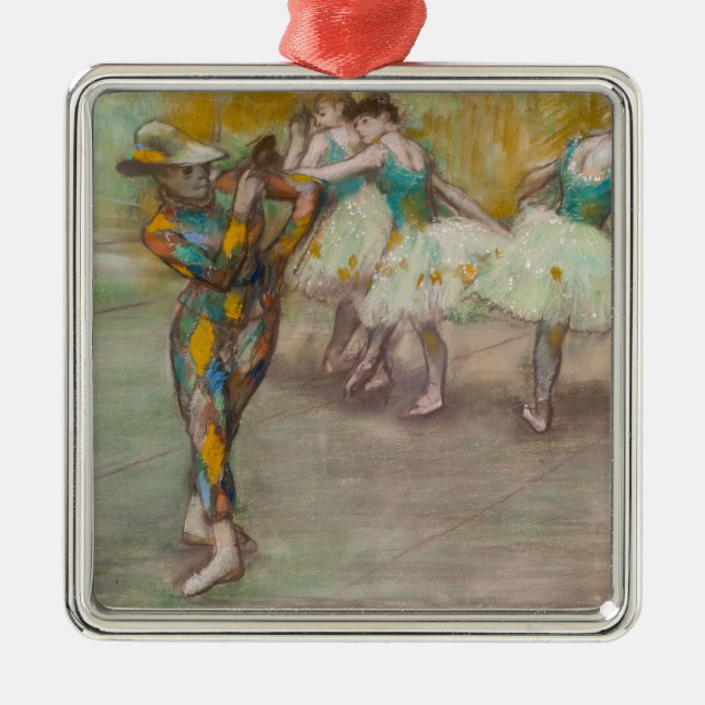 Edgar Degas - Harlequin Dance Ornament Aus Metall (Vorne)