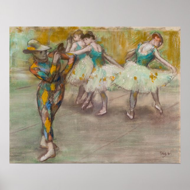Edgar Degas - Harlequin Dance Poster (Vorne)