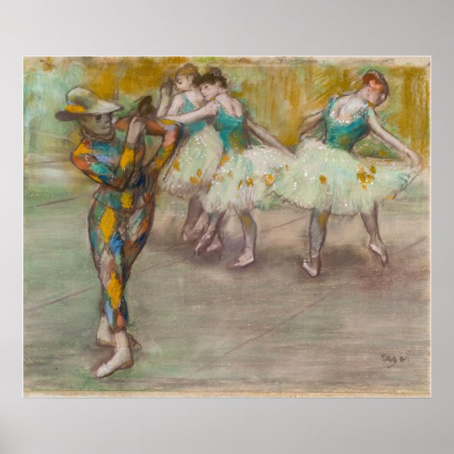 Edgar Degas - Harlequin Dance Poster (Vorne)