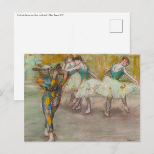 Edgar Degas - Harlequin Dance Postkarte