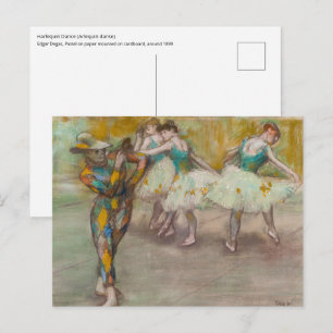 Edgar Degas - Harlequin Dance Postkarte