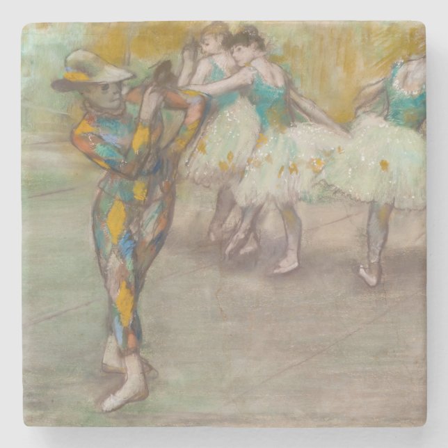 Edgar Degas - Harlequin Dance Steinuntersetzer (Vorderseite)