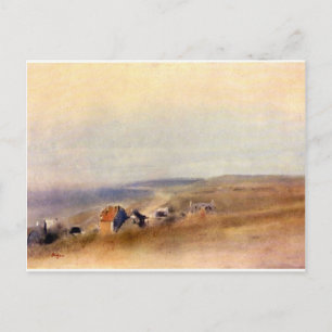 Edgar Degas - Häuser auf Felsen über einer Bucht Postkarte