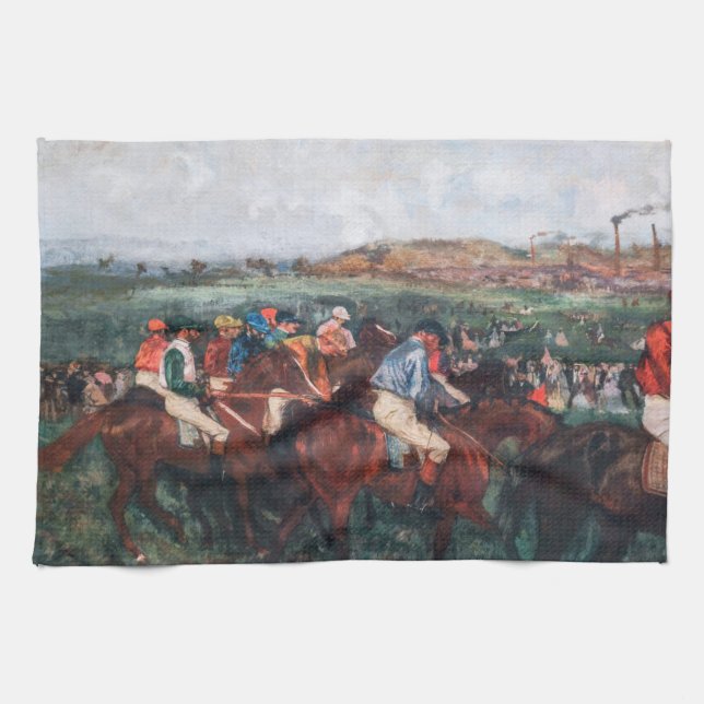 Edgar Degas - Herrenrennen Geschirrtuch (Horizontal)