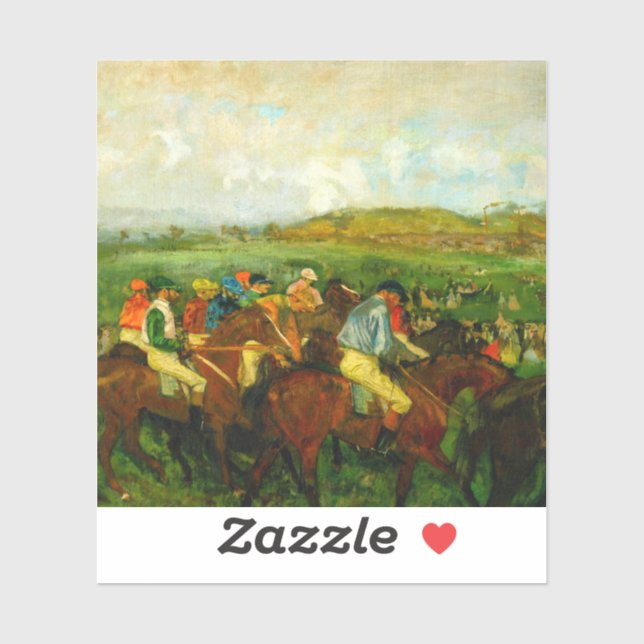 Edgar Degas Horseback Riding Aufkleber (Blatt)