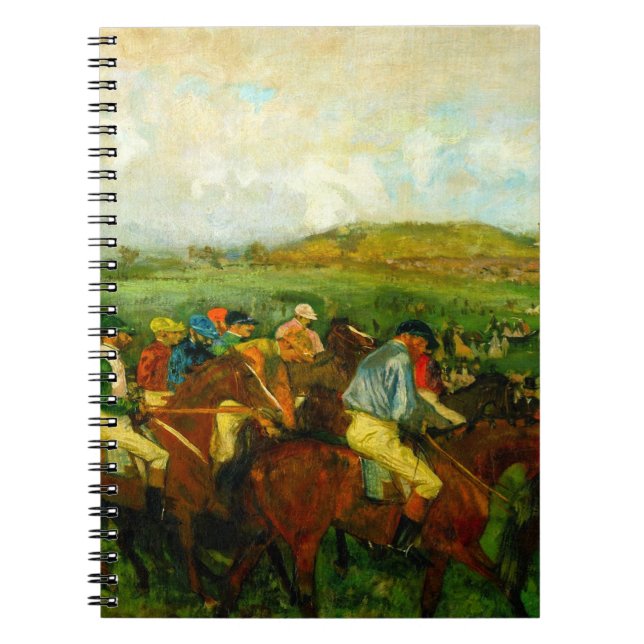 Edgar Degas Horseback Riding Notizblock (Vorderseite)