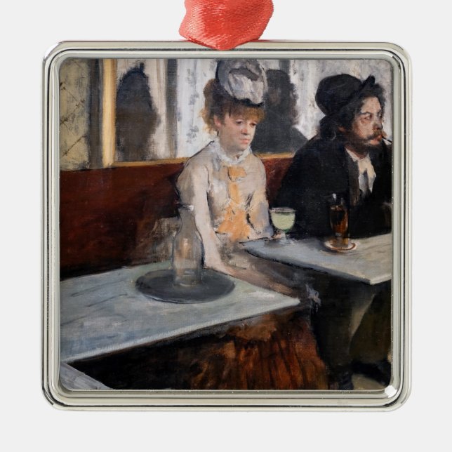 Edgar Degas - Im Café / The Absinthe Ornament Aus Metall (Vorne)