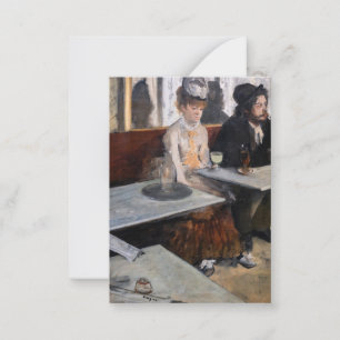 Edgar Degas - In einem Café / Der Absinth Mitteilungskarte