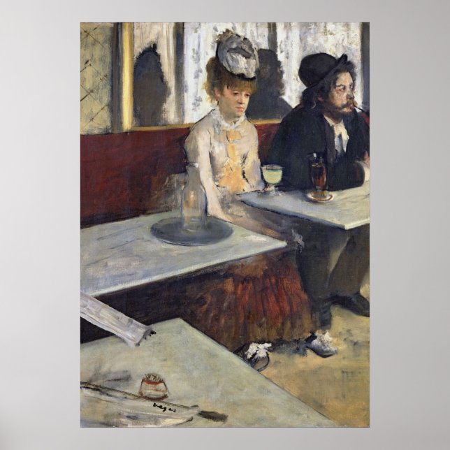 Edgar Degas | In einem Café oder dem Absinthe Poster (Vorne)
