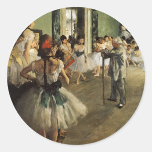 Edgar Degas La Classe de Danse Runder Aufkleber