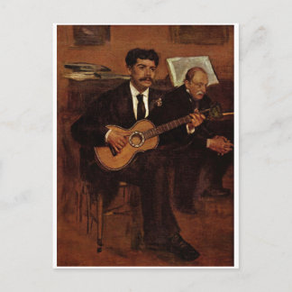 Edgar Degas - Leinwand des Künstlervaters 1871-72 Postkarte