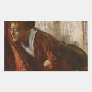 Edgar Degas - Melancholy Rechteckiger Aufkleber