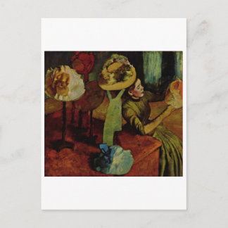 Edgar Degas - Modeprodukt 1885 Frauenhut Postkarte