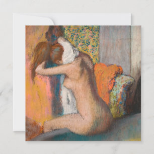Edgar Degas - Nach dem Bad, Frau trocknet den Nack Einladung