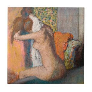 Edgar Degas - Nach dem Bad, Frau trocknet den Nack Fliese