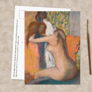 Edgar Degas - Nach dem Bad, Frau trocknet den Nack Postkarte