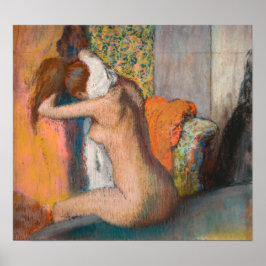 Edgar Degas - Nach dem Tod wischt die Frau Neck ab Poster