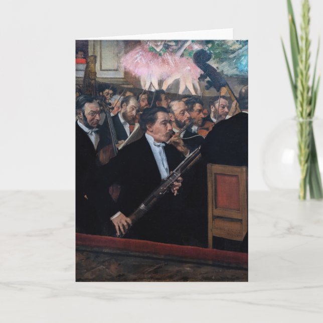 Edgar Degas - Orchester an der Oper Karte (Vorderseite)