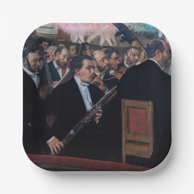 Edgar Degas - Orchester an der Oper Pappteller (Vorderseite)