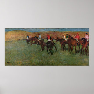 Edgar Degas - Pferderennen vor Start 1878-80 Poster