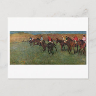 Edgar Degas - Pferderennen vor Start 1878-80 Postkarte