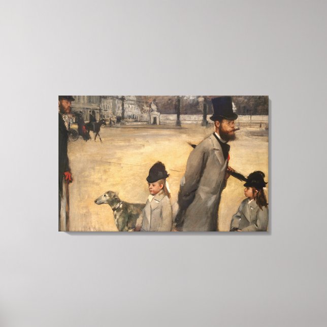 Edgar Degas | Place de la Concorde, 1875 Leinwanddruck (Vorderseite)