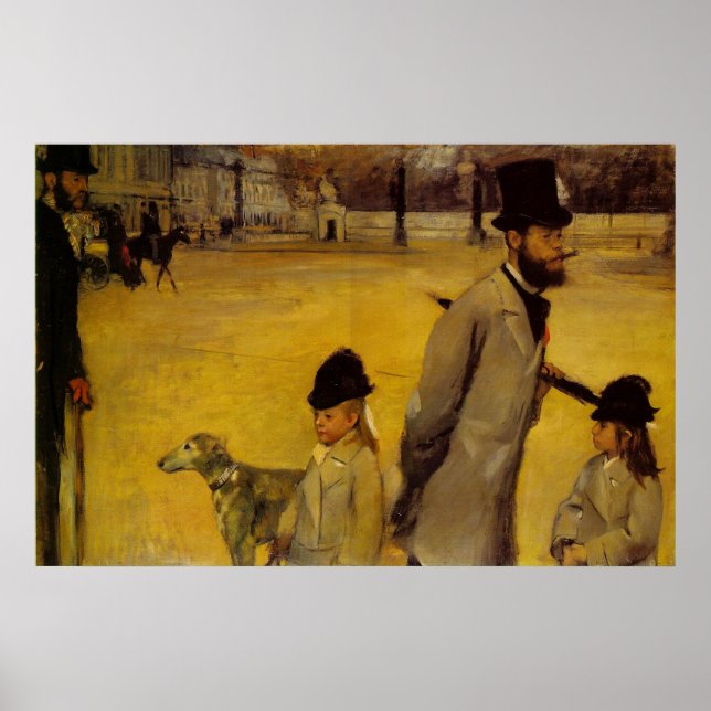 Edgar Degas - Place of Concorde 1875 Öl-Leinwand Poster (Vorne)