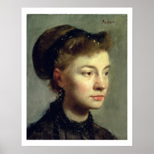 Edgar Degas   Portrait einer jungen Frau, 1867 Poster