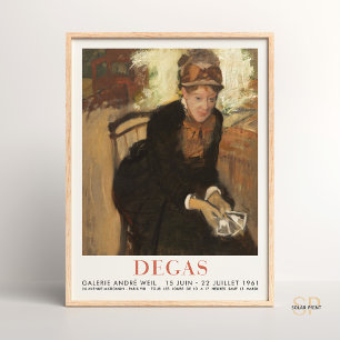 Edgar Degas Portrait of Mary Cassatt Art Elegance Poster