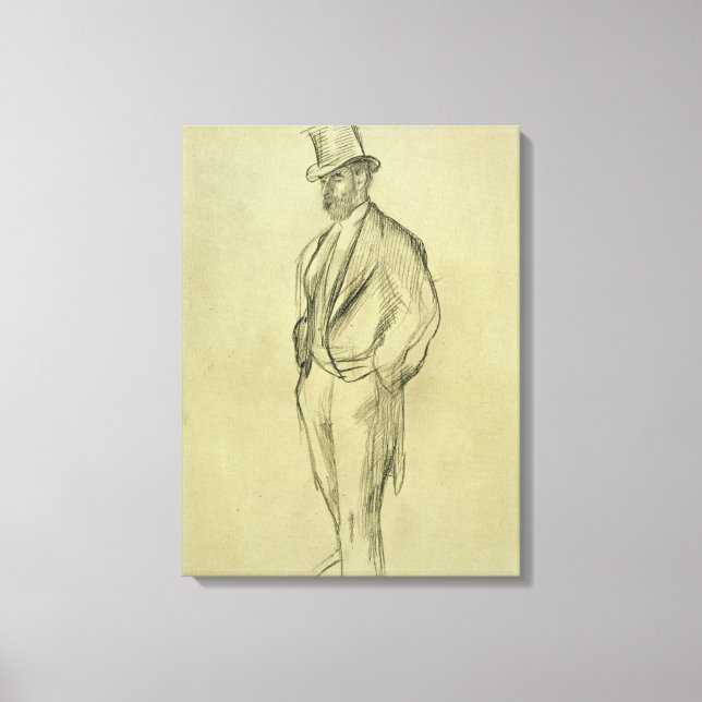 Edgar Degas | Portrait von Ludovic Halevy Leinwanddruck (Vorderseite)