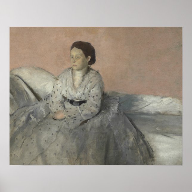 Edgar Degas - Portrait von Madame Rene de Gas Poster (Vorne)