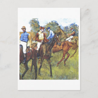 Edgar Degas - Race Horses Jockey Trees Rennpferde Postkarte