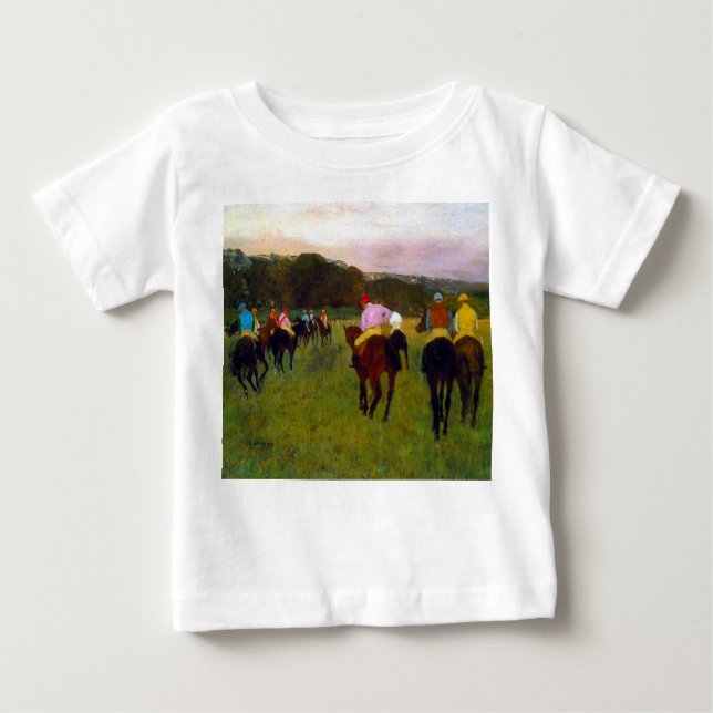 Edgar Degas Race Pferde in Longchamp Baby T-shirt (Vorderseite)