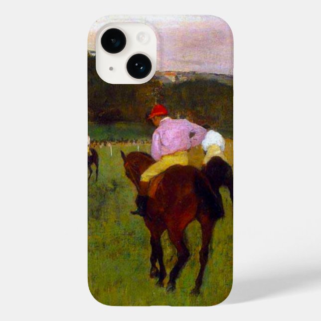 Edgar Degas Race Pferde in Longchamp Case-Mate iPhone Hülle (Rückseite)