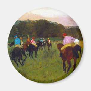 Edgar Degas Race Pferde in Longchamp Magnet