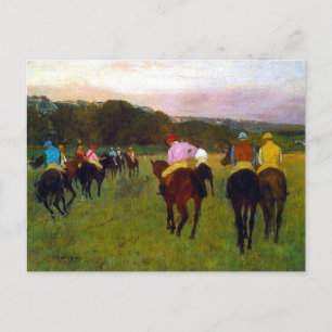 Edgar Degas Race Pferde in Longchamp Postkarte