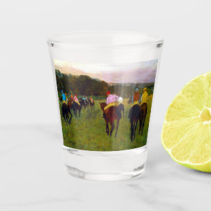 Edgar Degas Race Pferde in Longchamp Schnapsglas