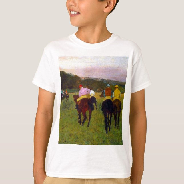 Edgar Degas Race Pferde in Longchamp T-Shirt (Vorderseite)