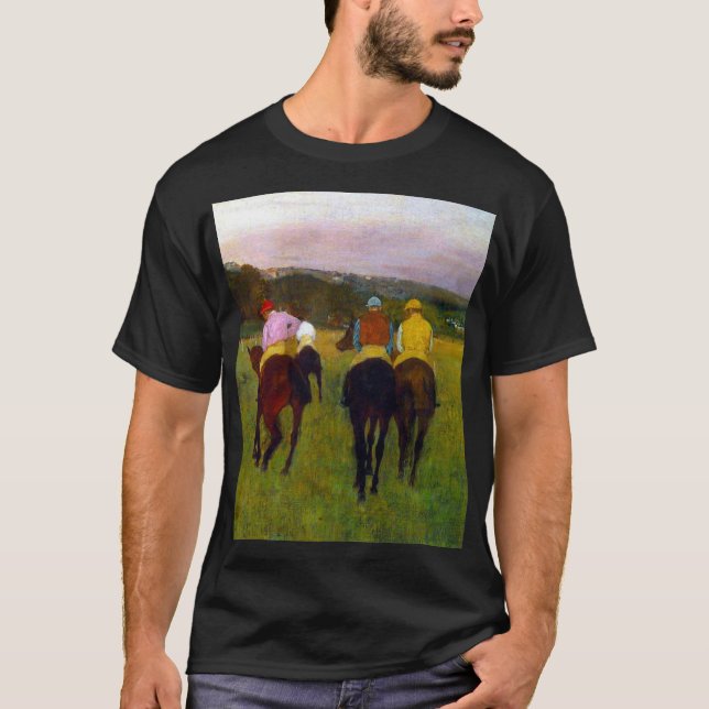 Edgar Degas Race Pferde in Longchamp T-Shirt (Vorderseite)